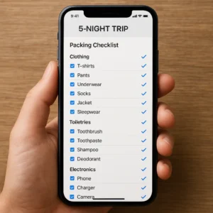 Featured image for 5 Apps to Master Your 5-Night Packing List 2026