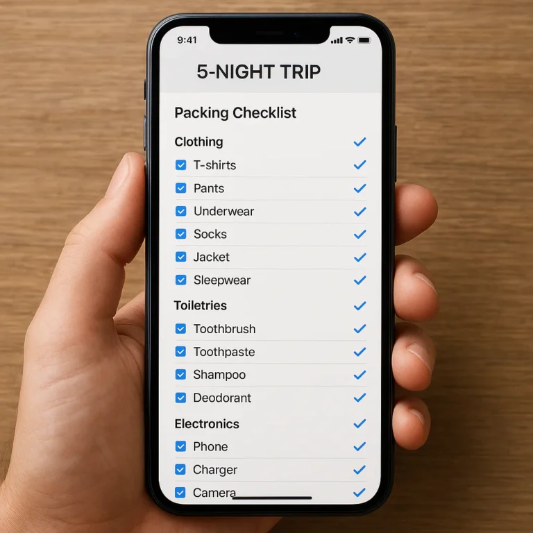 Featured image for 5 Apps to Master Your 5-Night Packing List 2026
