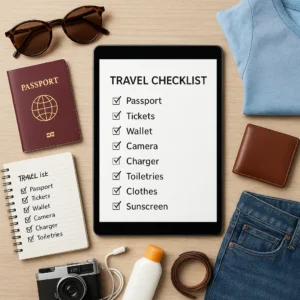 Featured image for Ultimate Free Travel Checklist Template 50 Items 2026