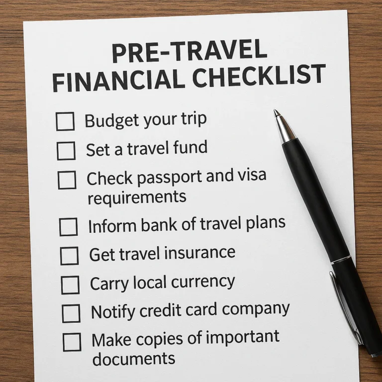 Featured image for 12 Essential Financial Tasks for Your Pre-Travel Checklist 2026